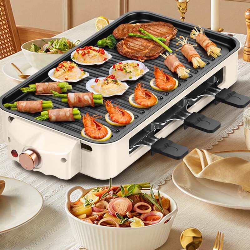 Indoor Smokeless Grill, Non-Stick Cooking Removable Plate