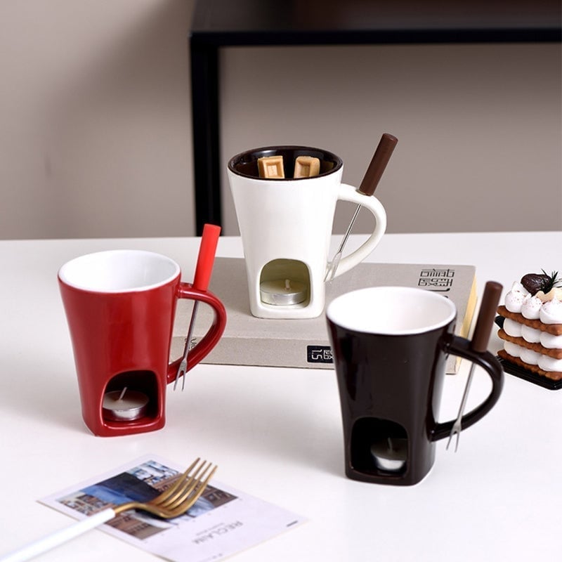 Multi-Functional Ceramic Fondue Mug