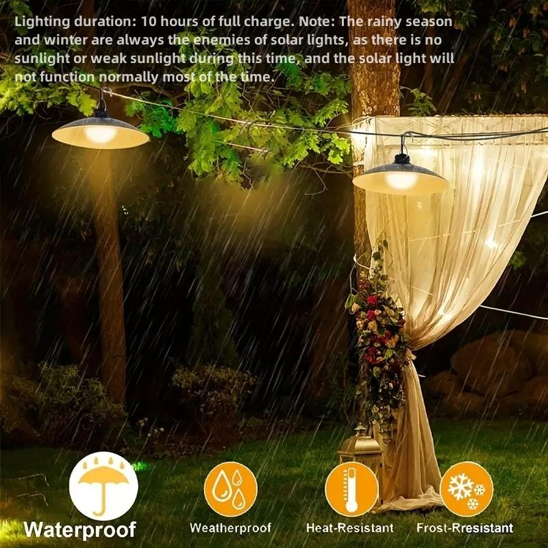Dual-Head Solar Pendant Light