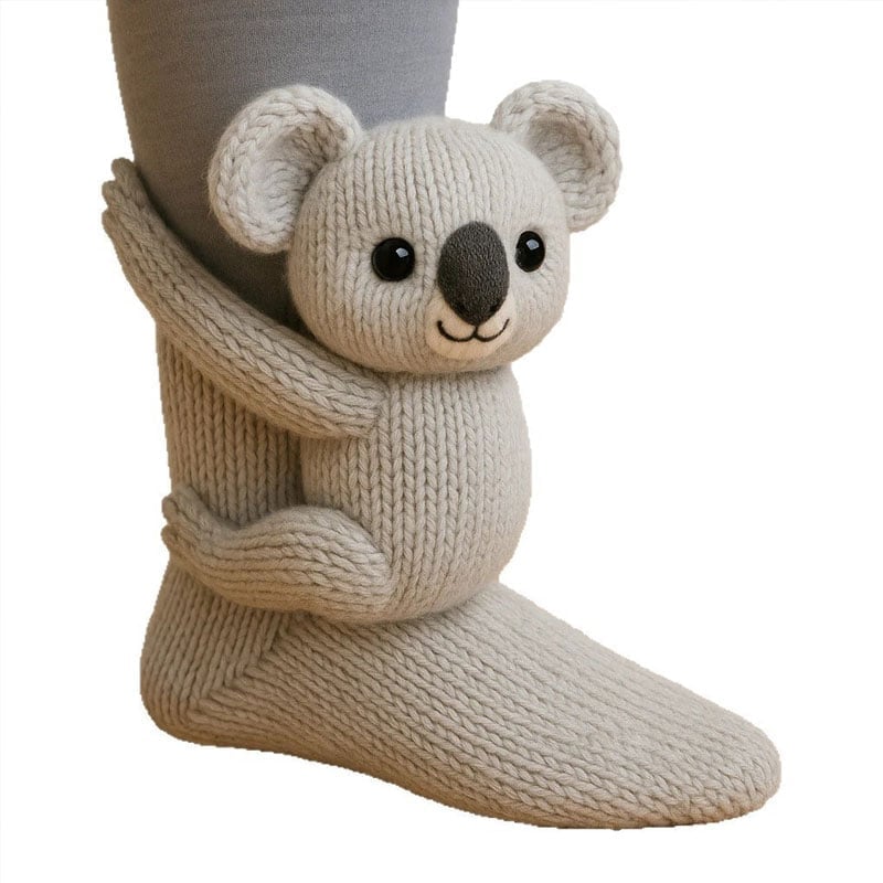 3D Knitted Animal Socks