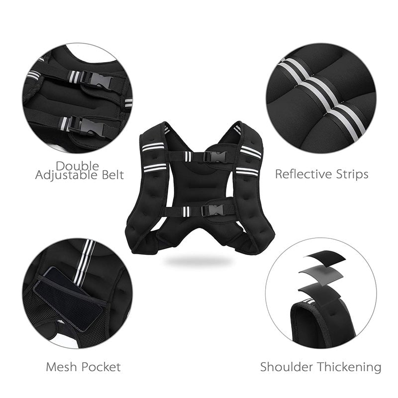 3KG(6.61 lb) Weighted Vest with Reflective Stripe