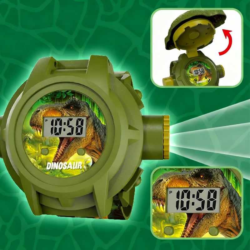 Dinosaur Projection Children's Watch Light-Up Toy