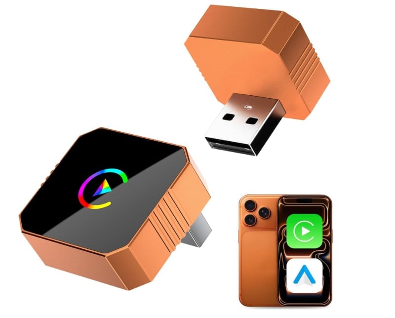 2-in-1 Adapter: Wireless CarPlay & Android Auto