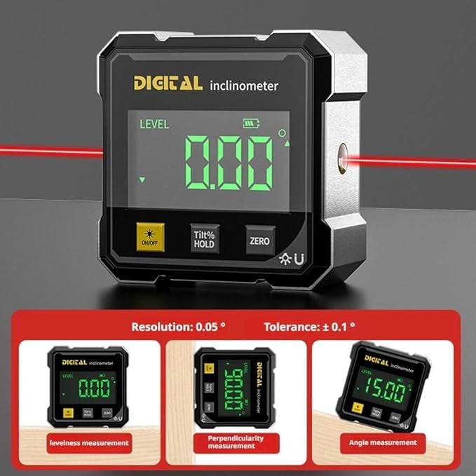Sakerplus® Digital Laser Angle Finder Protractor Tool
