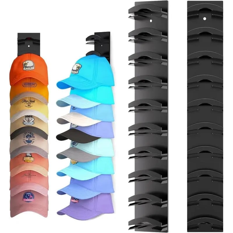 Punch-Free Baseball Cap Storage Rack