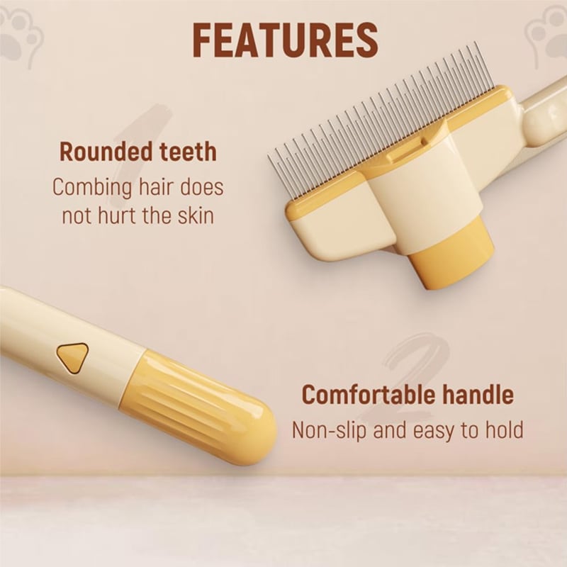 Self-Cleaning Pet Grooming Brush