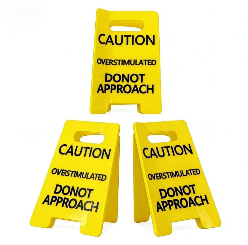 Caution Overstimulated Sign Hair Claw Clip