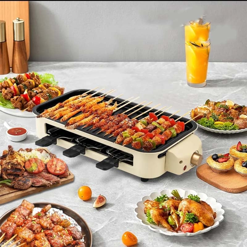 Indoor Smokeless Grill, Non-Stick Cooking Removable Plate