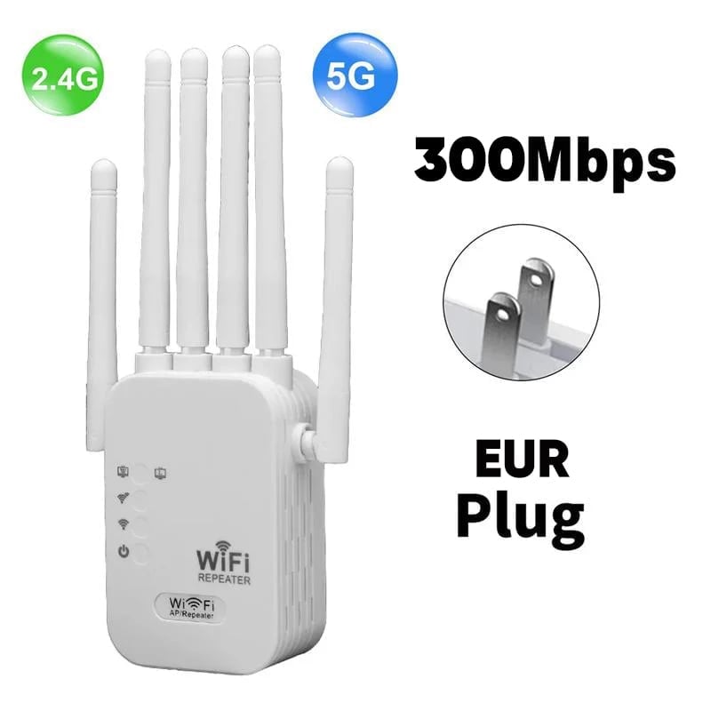 Upgraded 6-Antenna WiFi Extender 1200Mbps