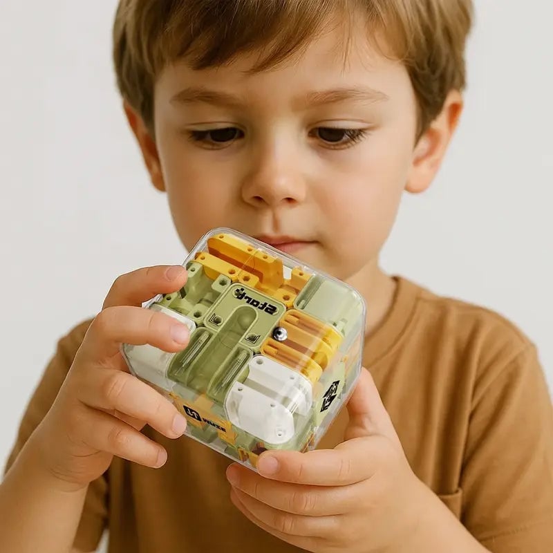 3D Rolling Ball Maze Cube