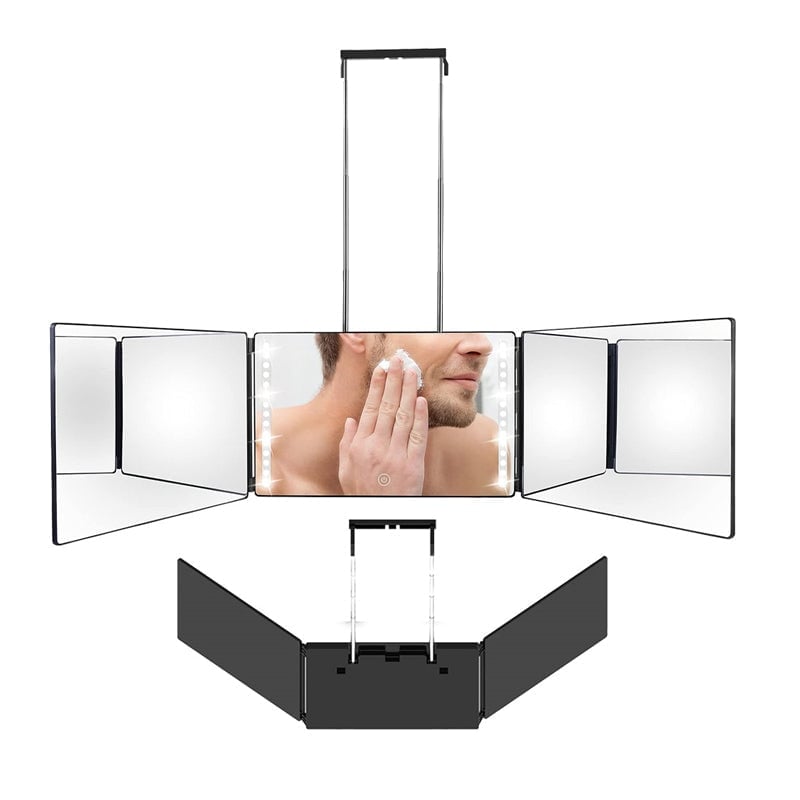 Expandable Tri-Fold Hanging Mirror