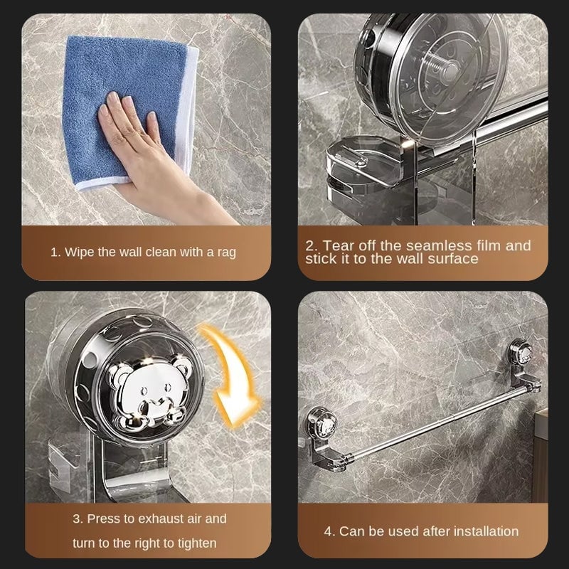 Wall-mounted Punch-free Door Drain Storage Rack