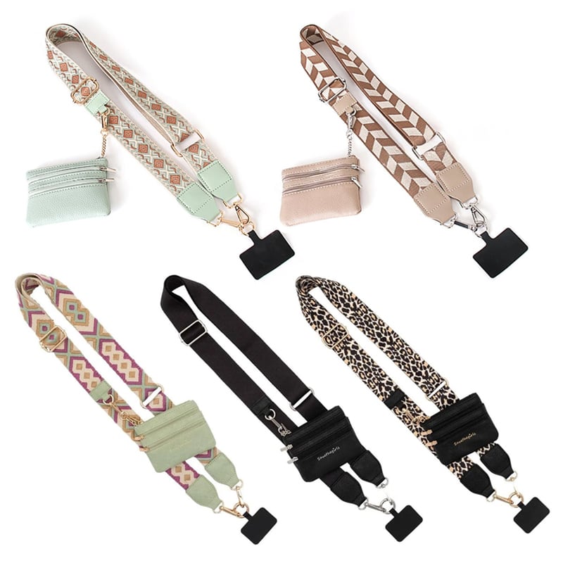 Phone Strap with Zippered Pouch