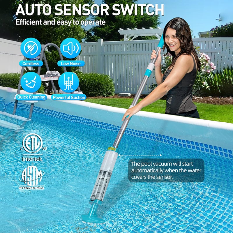 3-in-1 Cordless Rechargeable Powerful Motor Swimming Pool Vacuum Cleaner