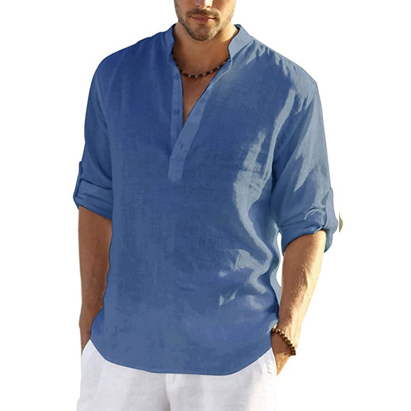 Men's Cotton Linen Hippie Casual T-Shirt