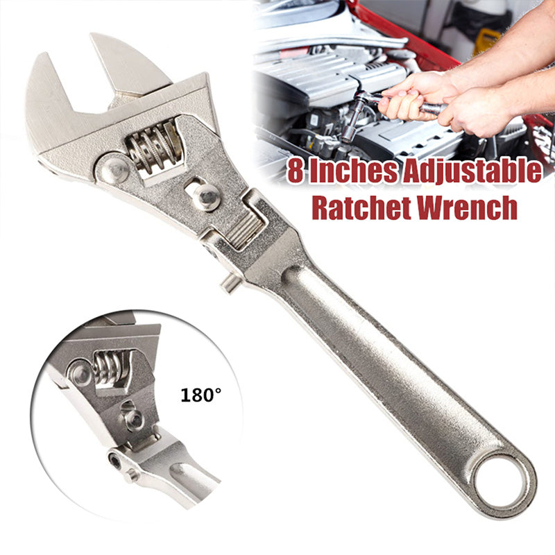 8 inch Adjustable Ratchet Wrench