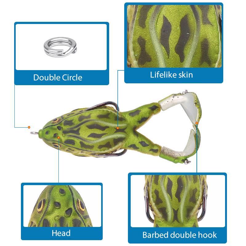 Double Propeller Frog Soft Bait(1 or 5 pics)
