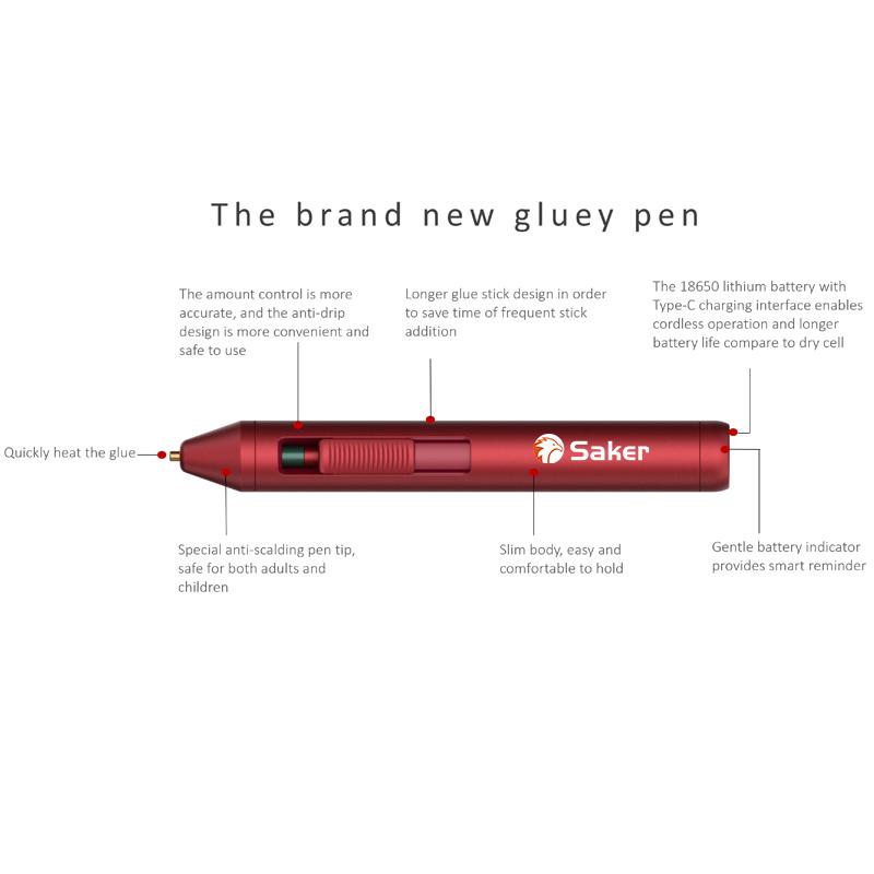 Saker Hot Melt Glue Pen Set