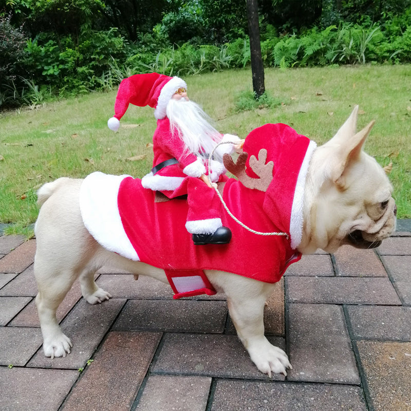Santa Claus Riding Outfit For Pets